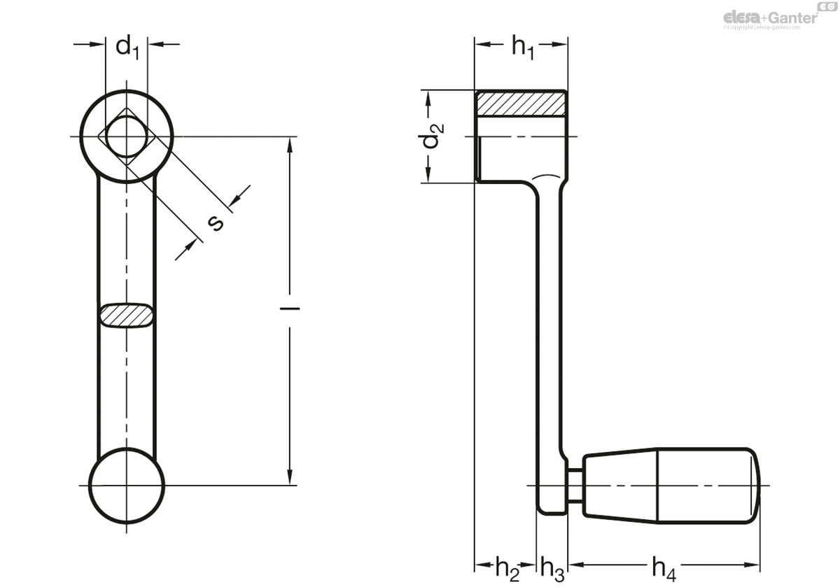 GN 269 Stainless Steel-Cranked handles | Elesa+Ganter