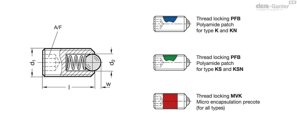 Ganter Norm Elemento GN 615.3-M8 - Pezzo Di Pressione Con Esagono Incassato, Acciaio Inox