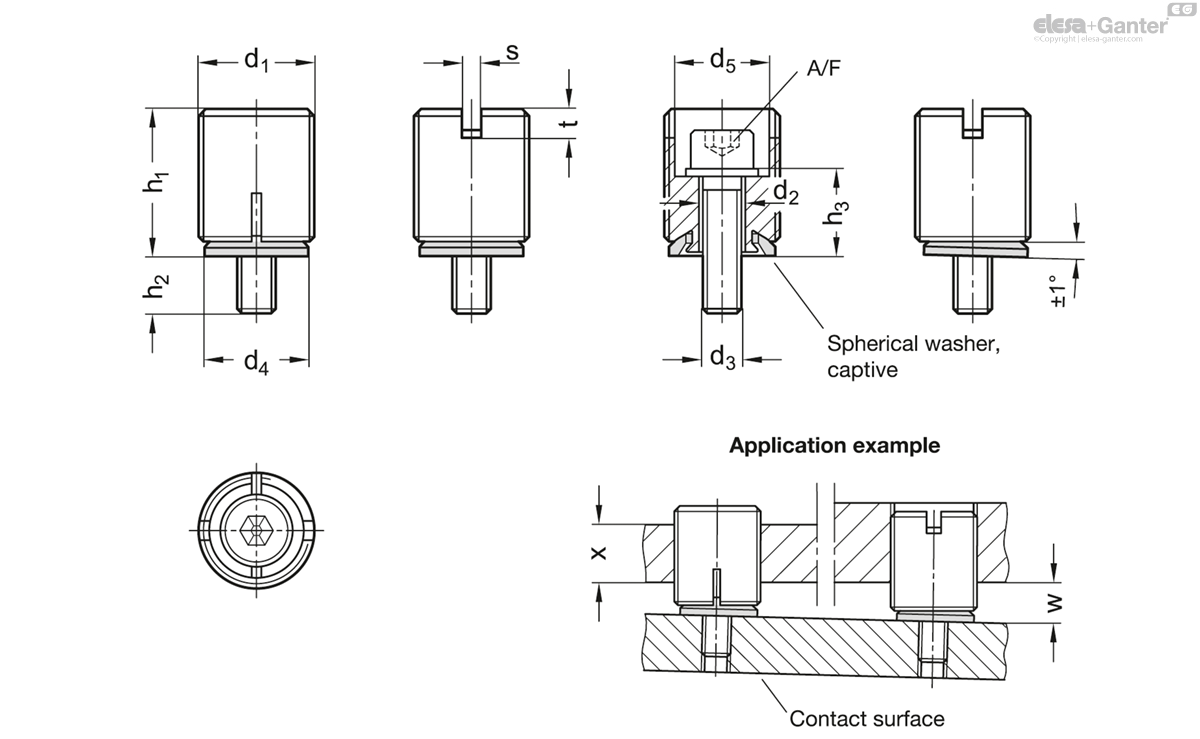 GN 355.2 Stainless Steel-Levelling parts | Elesa+Ganter