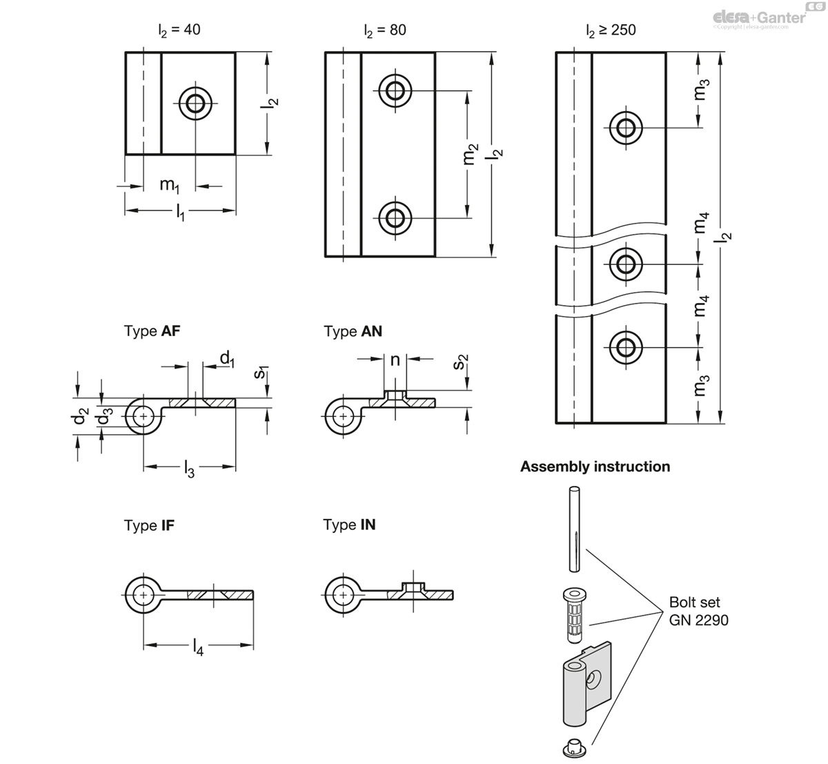 GN 2291 Hinge wings Hinge wings | Elesa+Ganter