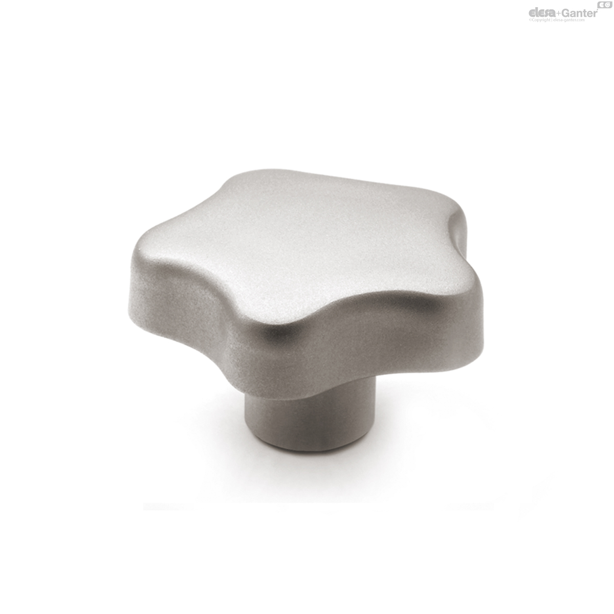 GN 5334 Star Knobs with Threaded Bushing, Stainless Steel AISI 304