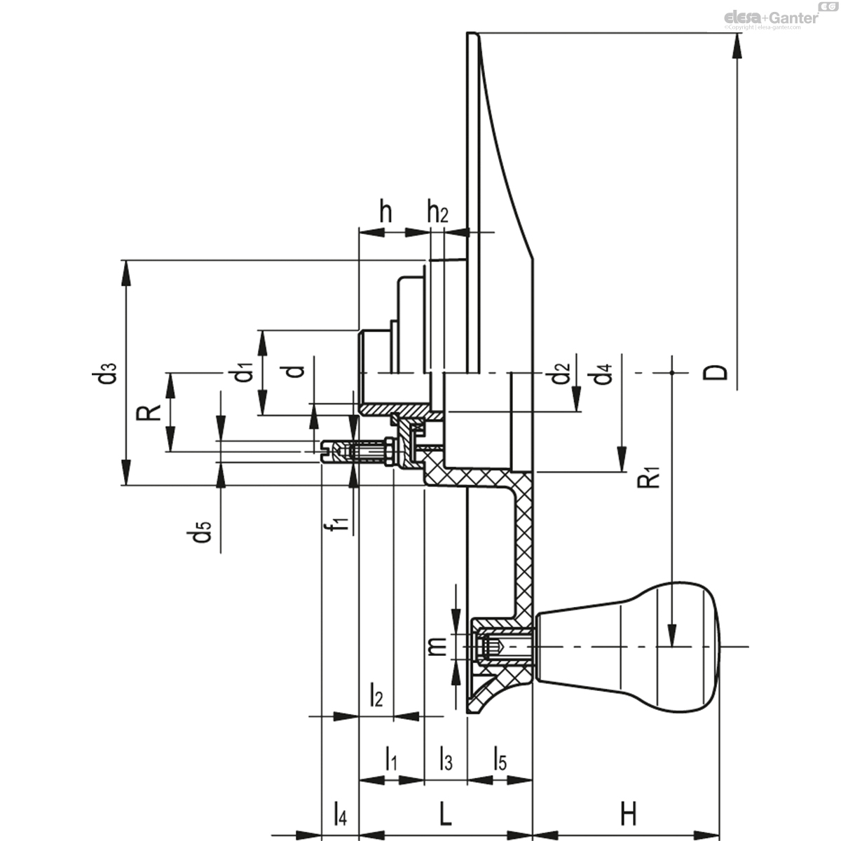 EWW-XX Handwheel for position indicators | Elesa+Ganter