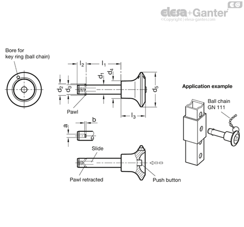 GN 124.1 Stainless Steel-Locking Pins | Elesa Ganter - View #11