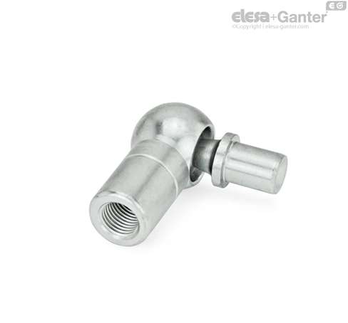 Kozelo 2pcs Angle Ball Joint - [M6x1.0 Right Female Thread, M8x1.25 Right Male Thread] Gas Spring Elbow Joint Fitting For Automotive, Hinged Door, Cupboard