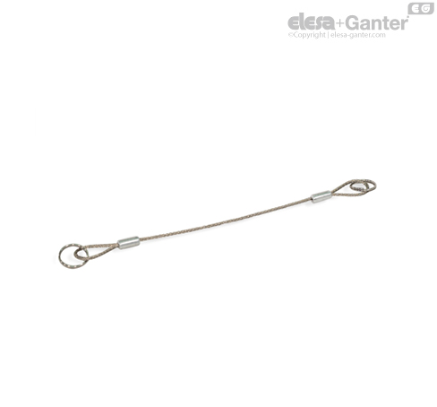 GN 111.2-A Retaining Cables With 2 key rings | Elesa+Ganter