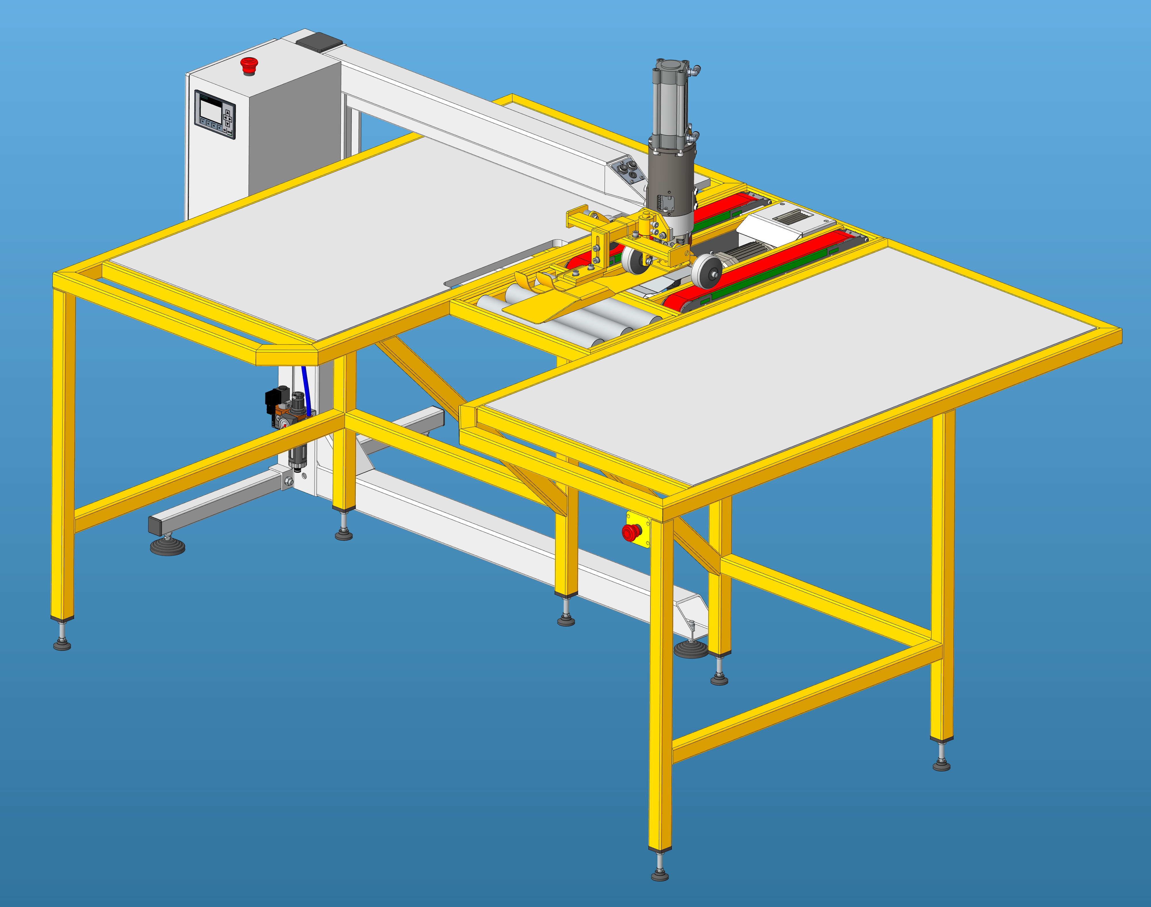 Rys.1. Model 3D zszywarki stołowej DT3 typu 1000 firmy Damet