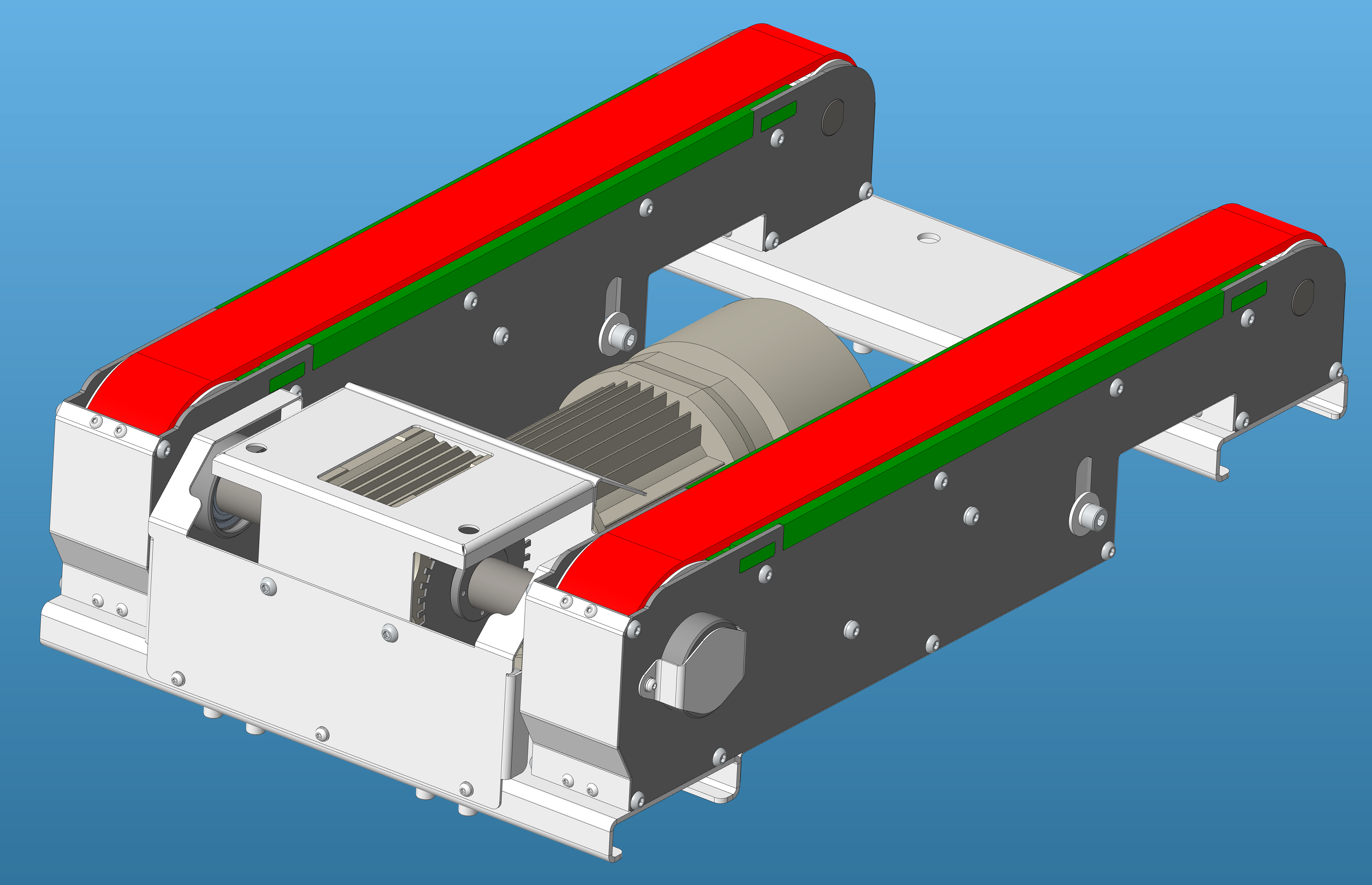 Rys.3. Część napędowa modułu prowadzenia materiału