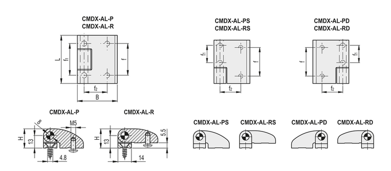 wykonania standardowe zawiasu
